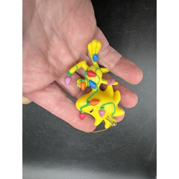 2 Peanuts Woodstock bird Ornaments Tangled in Christmas Lights & Safari -T22 - Picture 5 of 7